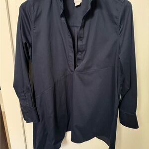 Chico's women's Navy Blue asymmetrical Shirt